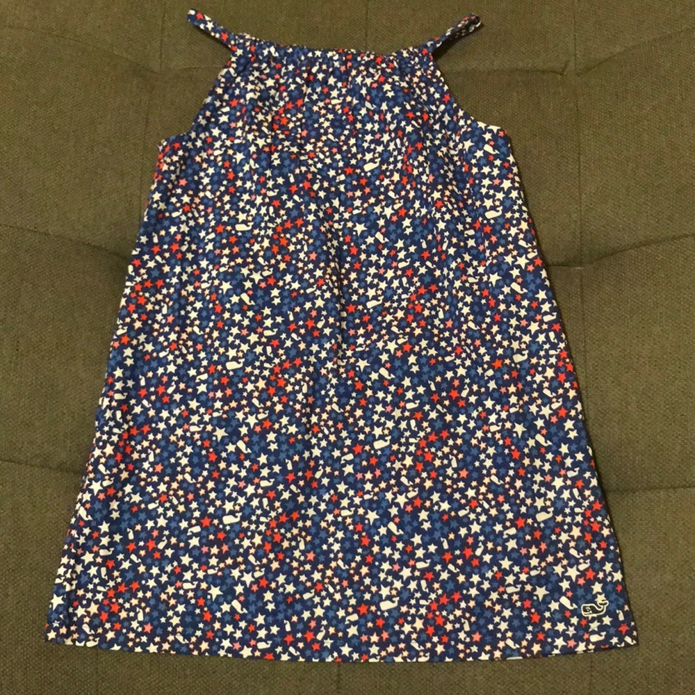 Vineyard Vines Stars Whales Halter Dress Girls XS